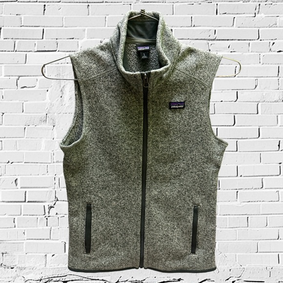Patagonia Women’s Heather Gray Fleece Vest Size L - Picture 2 of 13